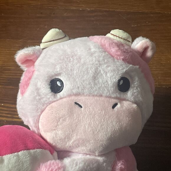 10" Play Right Hug Me Plush Pink I Love Moo Cow Toy Animal - Picture 8 of 8